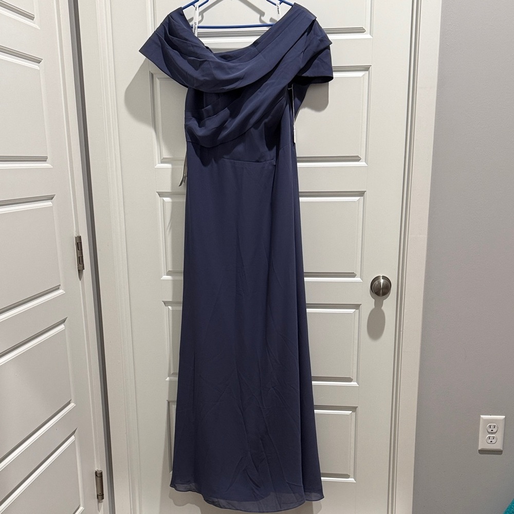 NWT JJs House One Shoulder Dress in Navy Blue